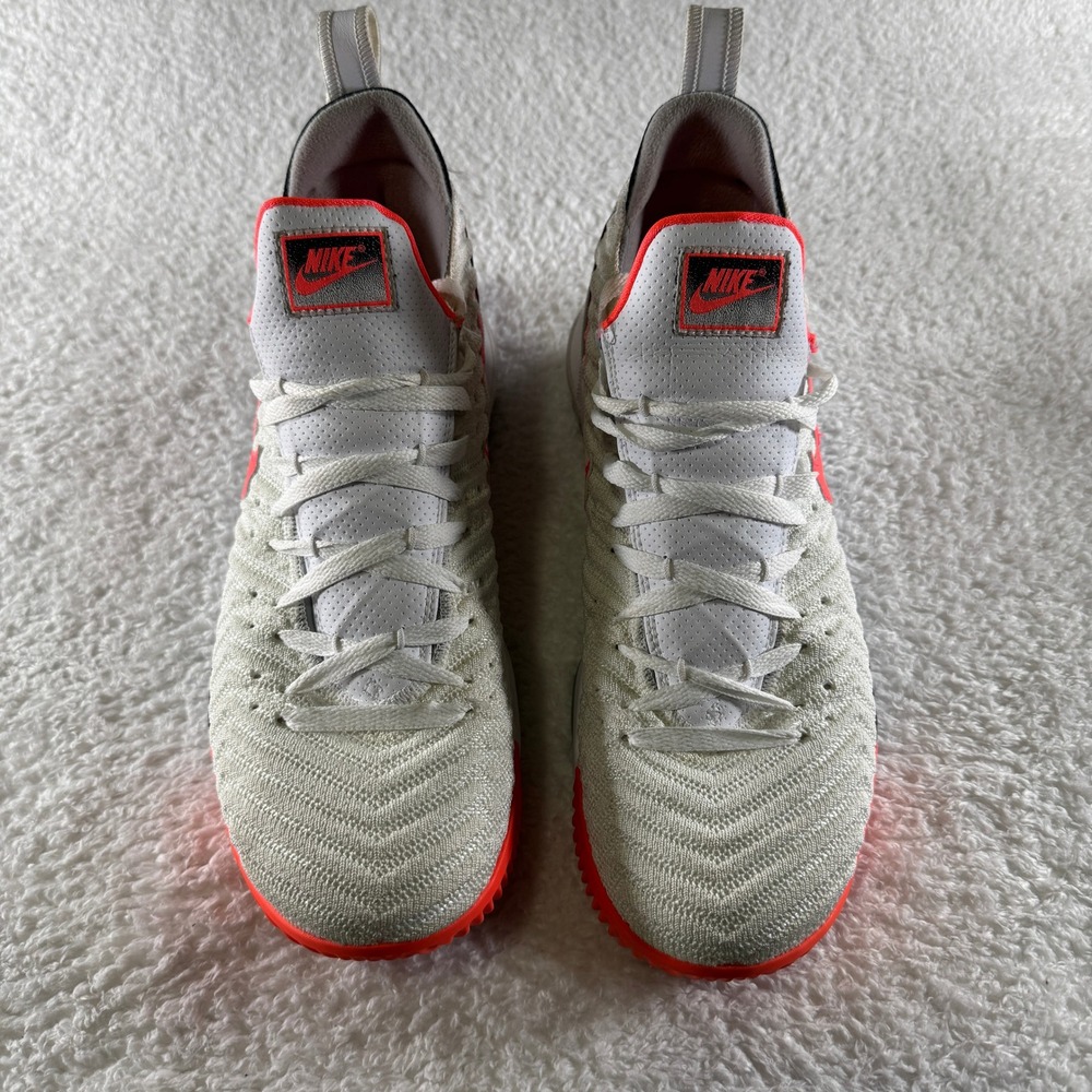 Nike LeBron 16 Low Shoes Mens Size 11 White Hot Lava Basketball 2019 CI1521-100 - Picture 2 of 9